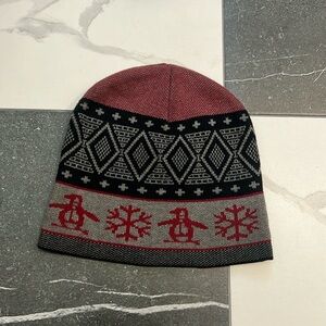Original Penguin Winter hat with snowflake/Penguin Design